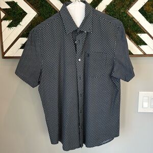 Men’s Penguin Short-Sleeved Button Down - Navy, Medium
